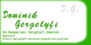 dominik gergelyfi business card